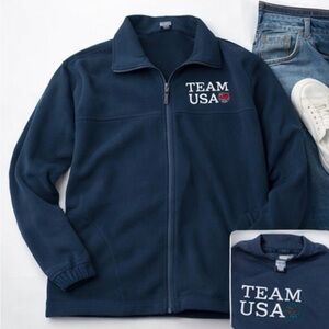 Vintage USA Olympic Rings Fleece Jacket 🇺🇸 Made in USA | XL